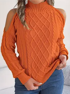 StyleCast x Revolte Women Cable Knit Pullover