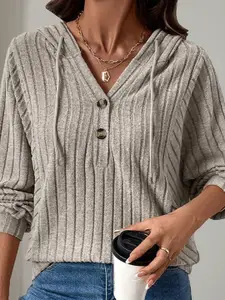 StyleCast x Revolte Women Self Design Pullover Sweaters