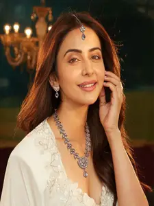 AccessHer Kundan Stone Studded & Beaded Necklace And Earrings