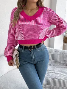 StyleCast x Revolte Women Striped Crop Pullover