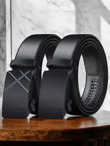 Provogue Men Pack Of 2 Textured PU Belt