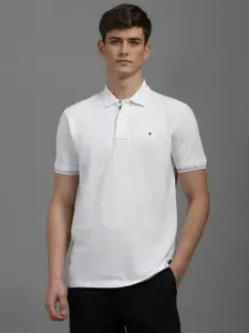 Louis Philippe Jeans Men Solid Polo Collar Cotton Slim Fit T-shirt