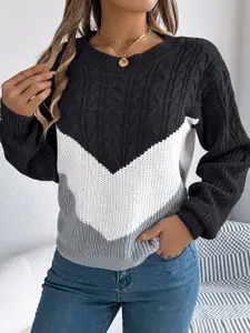 StyleCast x Revolte Women Colourblocked Pullover Sweater