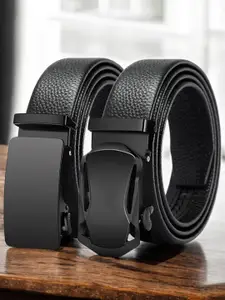 Provogue Men Pack Of 2 PU Textured Formal Belt