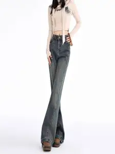 StyleCast Women Bootcut Light Fade Mid-Rise Cotton Jeans