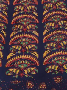 Exotic India Ethnic Motif Printed Pure Cotton Wrap Around Maxi Skirts