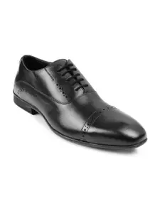 Tresmode The Togford Black Men's Leather Formal Oxford Lace Ups