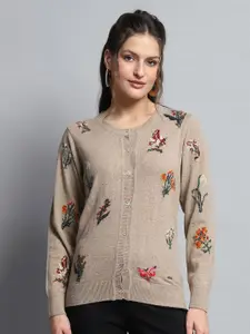 Monte Carlo Women Woollen Poncho with Embroidered Detail