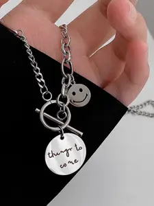 StyleCast Silver-Toned Elegant Statement Necklace