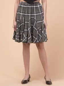 Hive91 Printed Flared A-Line Knee Length Skirt
