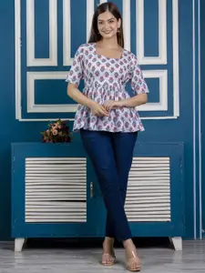 MERAAKI FASHION Floral Print Cotton Top