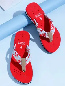 FORVELA Women Doctor Ortho Comfortable Printed Thong Flip-Flops