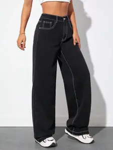 Next One Women Smart Straight Fit High-Rise Low Distress Jeans