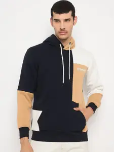 Duke Men Colourblocked Hooded Sweatshirt