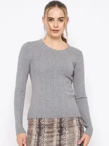 Madame Women Ribbed Pullover