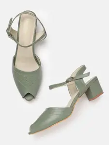 Marc Loire Block Peep Toes with Perforated Details