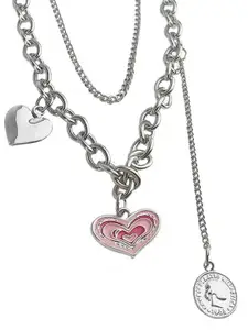 StyleCast Silver-Toned Elegant Layered Necklace