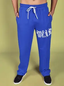 WEARDUDS Men Typography Printed Mid Rise Relaxed Fit Track pants