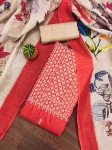 KIMISHA Floral Sequinned Embroidered Unstitched Dress Material