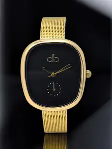 DressBerry Women Brass Dial & Stainless Steel Straps Analogue Watch MPDBI-004-GP