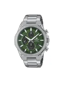 CASIO Men Printed Bracelet Style Straps Analogue Chronograph Solar Powered Watch ED643