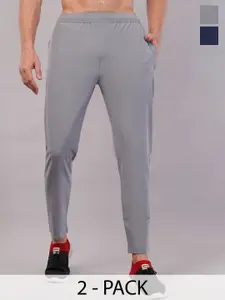 Moda Rapido Men Pack Of 2 Dry-Fit Mid-Rise Track Pants