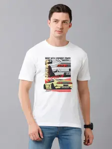 Moda Rapido Men Graphic Printed Round Neck Cotton T-shirt