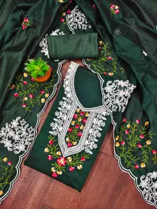 KIMISHA Floral Embroidered Unstitched Dress Material