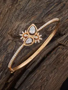 Kushal's Fashion Jewellery Gold-Plated Zircon-Studded Bangle
