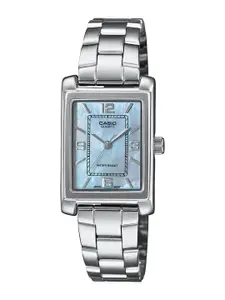 CASIO Women Titanium Dial & Stainless Steel Cuff Straps Analogue Watch A2365