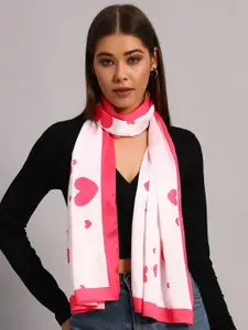 HANDICRAFT PALACE Women Heart Shape Printed Scarf