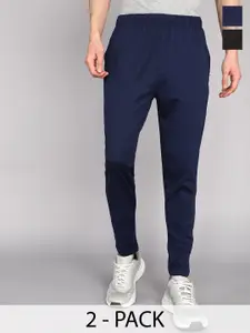 Moda Rapido Men Pack Of 2 Dry-Fit Mid-Rise Track Pants