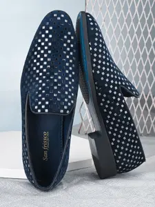 San Frissco Men Embellished Velvet Mojaris