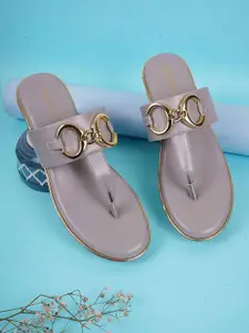 DressBerry Women T-Strap Flats with Buckles