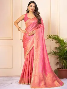 KAJREE Ethnic Motifs Woven Design Zari Pure Silk Saree