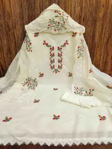 KIMISHA Floral Embroidered Unstitched Dress Material