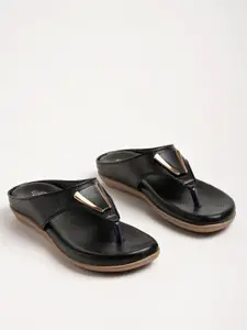 Shoetopia Girls Open Toe Flats with Buckles