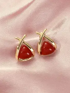 SALTY Valentines Day Blossom Ruby Studded Contemporary Studs