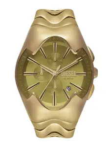 DIESEL Men Patterned Dial & Stainless Steel Bracelet Style Straps Analogue Watch DZ4681