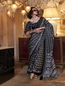 Stylum Floral Printed Satin Saree