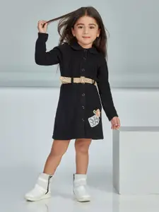 Peppermint Girls Peter Pan Collar Cotton A-Line Dress