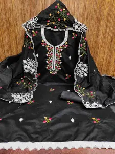 KIMISHA Floral Embroidered Unstitched Dress Material