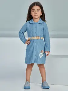 Peppermint Girls Cotton A-Line Dress with Belt