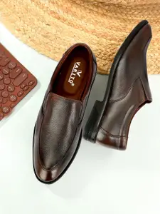 Varito Men Textured Leather Formal Slip-On Shoes