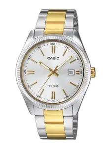 CASIO Men Dial & Stainless Steel Bracelet Style Straps Analogue Watch A2370
