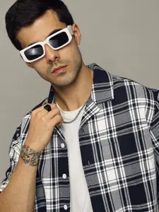 The Roadster Lifestyle Co. Men Premium Relaxed Fit Tartan Checked Cotton Casual Shirt