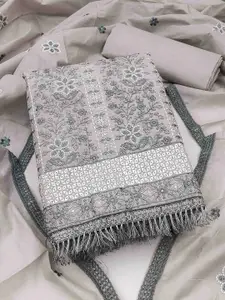 KIMISHA Floral Embroidered Unstitched Dress Material