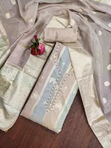 KIMISHA Floral Woven Design Unstitched Dress Material