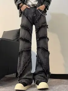 StyleCast x Revolte Men Mildly Distressed Light Fade Cotton Jeans