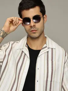 The Roadster Lifestyle Co. Men Premium Relaxed Fit Vertical Striped Cotton Casual Shirt